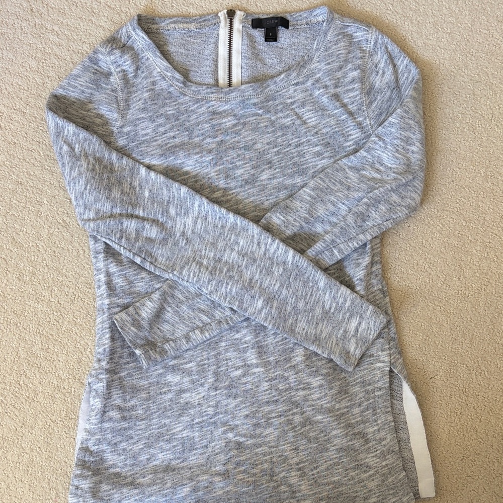 JCrew Heather Grey Zippered Sweatshirt